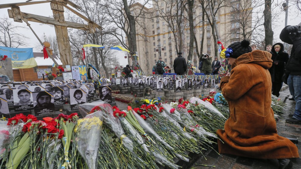 Сълзи на Площада на независимостта в Киев