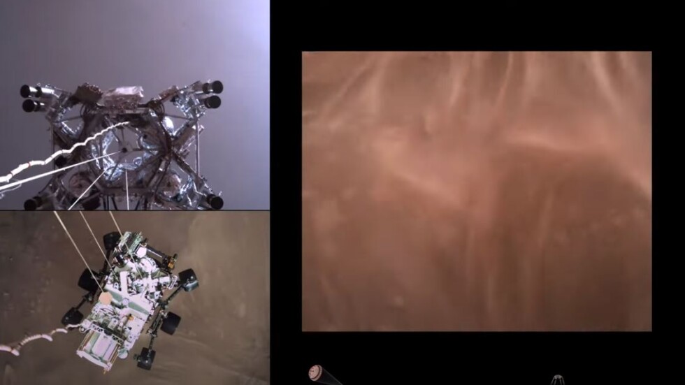 НАСА показа зрелищно видео от кацането на марсохода "Пърсивиърънс"