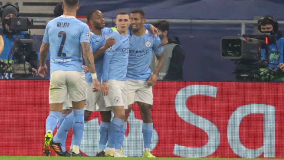 "Сити" отново не допусна гол, гледа към четвъртфиналите на Шампионска лига (ВИДЕО)
