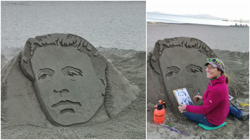 150 години от гибелта на Апостола: чужденци изваяха огромна пясъчна фигура на плажа в Бургас