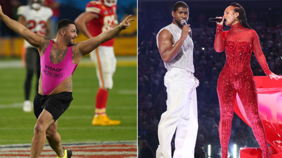 Въпреки полицията и ФБР: гол мъж излезе на терена на Super Bowl 2024  (СНИМКИ)