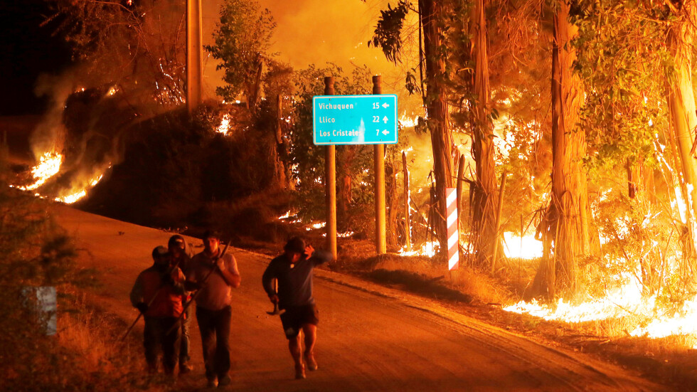 Пожари обхванаха 800 хил. хектара гора в Чили (СНИМКИ и ВИДЕО)