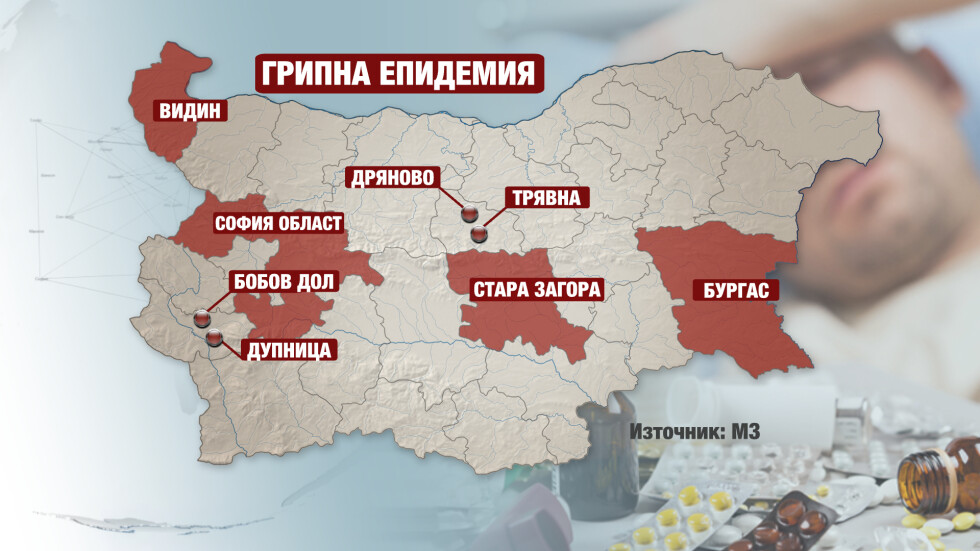 Грипна епидемия в София-област, Бургас, Видин и Стара Загора