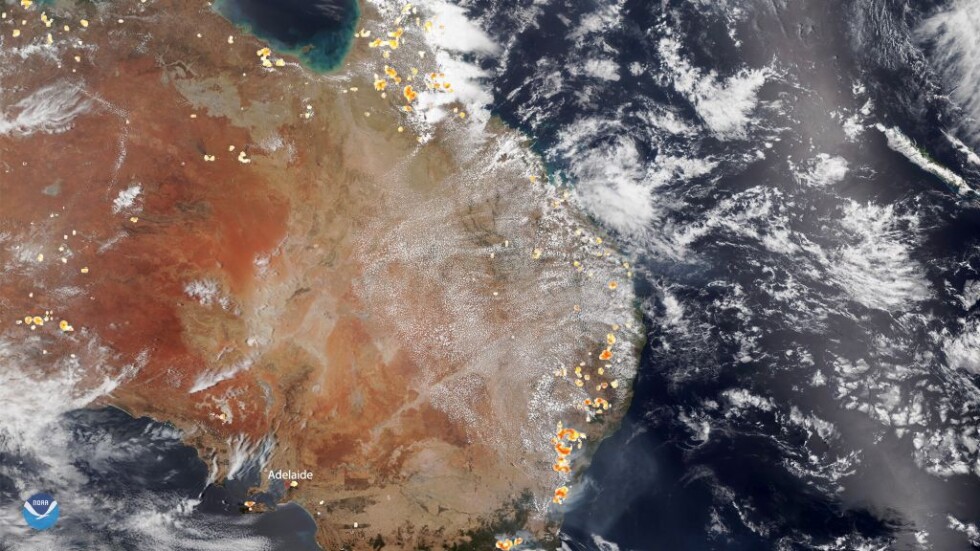 Заради пожарите в Австралия: Световните нива на въглероден двуокис се покачват 