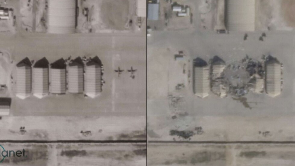 Сателитни снимки показват ударените от Иран US бази (ВИДЕО)