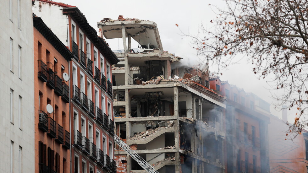 Експлозия в центъра на Мадрид, има жертви