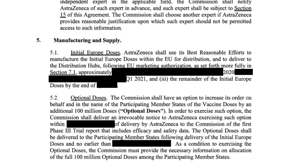 В името на прозрачността: ЕК публикува договора с "АстраЗенека", но без цени и срокове