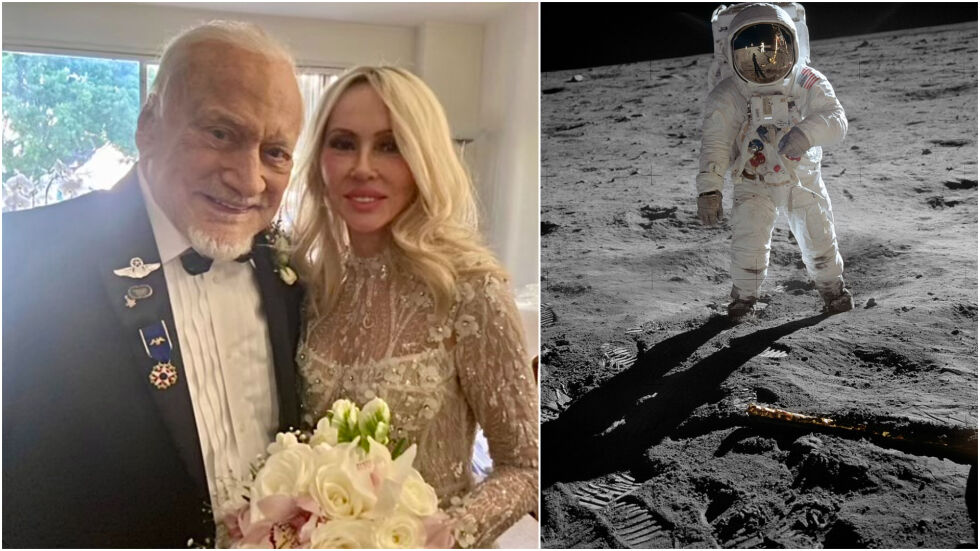 Вторият човек, стъпил на Луната, се ожени на 93 г. Развълнуван като тийнейджър!