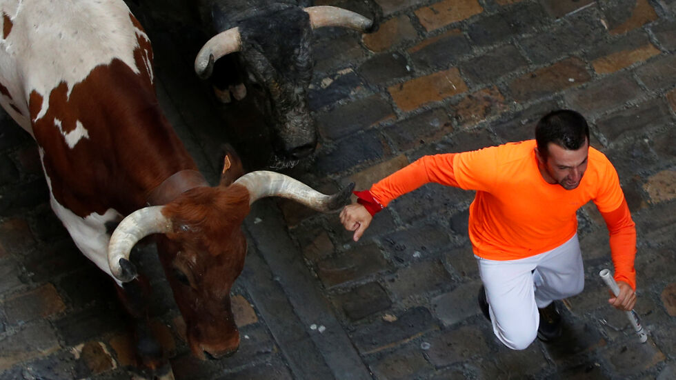 Японец и испанец бяха намушкани при гонка с бикове в Памплона (ВИДЕО)