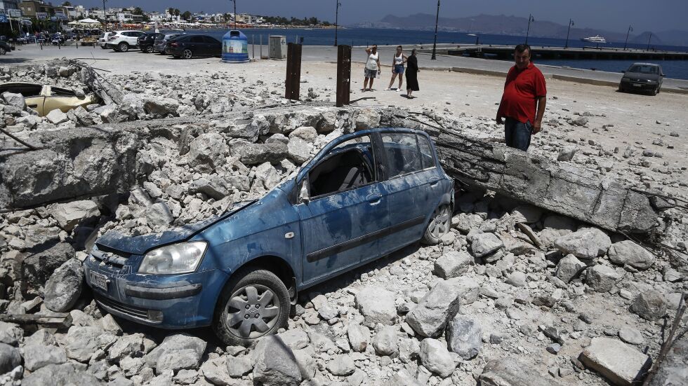 Вторични трусове на остров Кос след разрушителното земетресение 