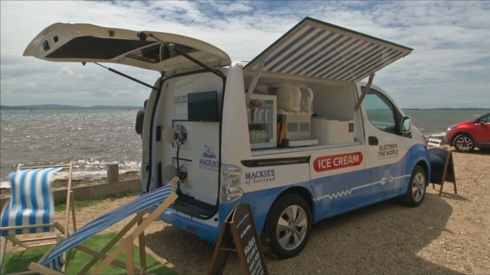 Електрически камион за сладолед срещу замърсяването в градовете