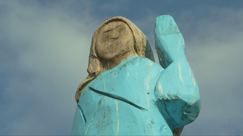 Статуя на Мелания до родния й град предизвика противоречиви реакции