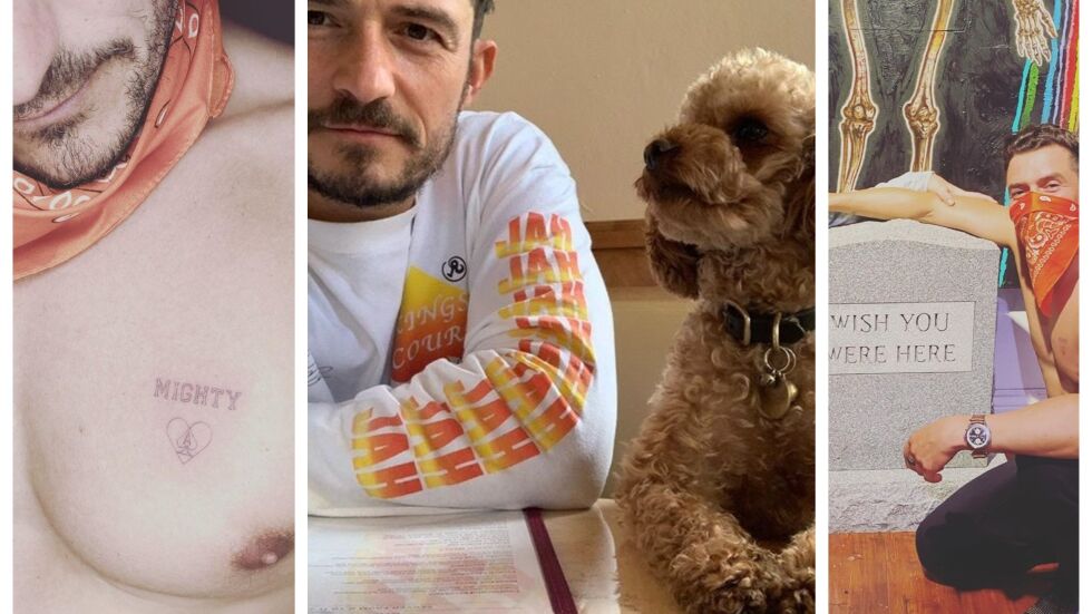 След като кучето на Орландо Блум почина, той си направи татуировка в негова чест