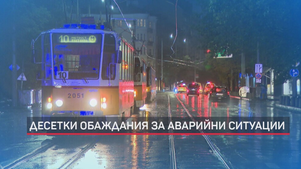Столична община: Подадени са 39 сигнала за завирявания и паднали дървета в София