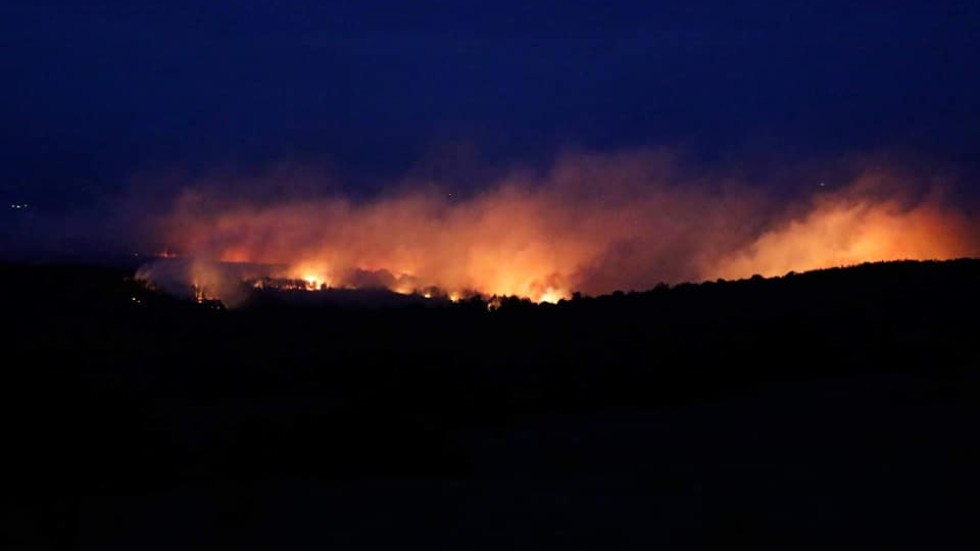 Голям горски пожар в Източен Сакар