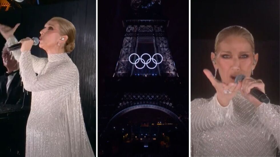 Париж настръхна! Селин Дион пя на Олимпийските игри от Айфеловата кула (СНИМКИ+ВИДЕО)