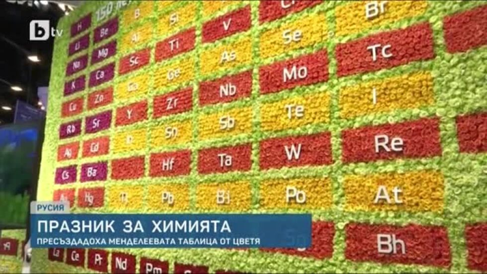 В чест на таблицата на Менделеев: В Русия я пресъздадоха от цветя