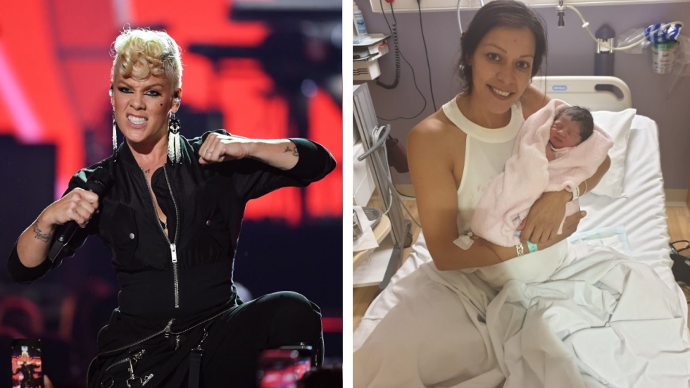 Почитателка на Пинк роди по време на концерт и кръсти бебето на певицата