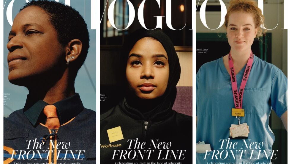 Юлският Vogue с въздействащо послание: Три обикновени жени на новата фронтова линия