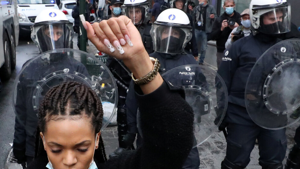 Сблъсъци в Брюксел: 150 души бяха задържани по време на протестите срещу расизма