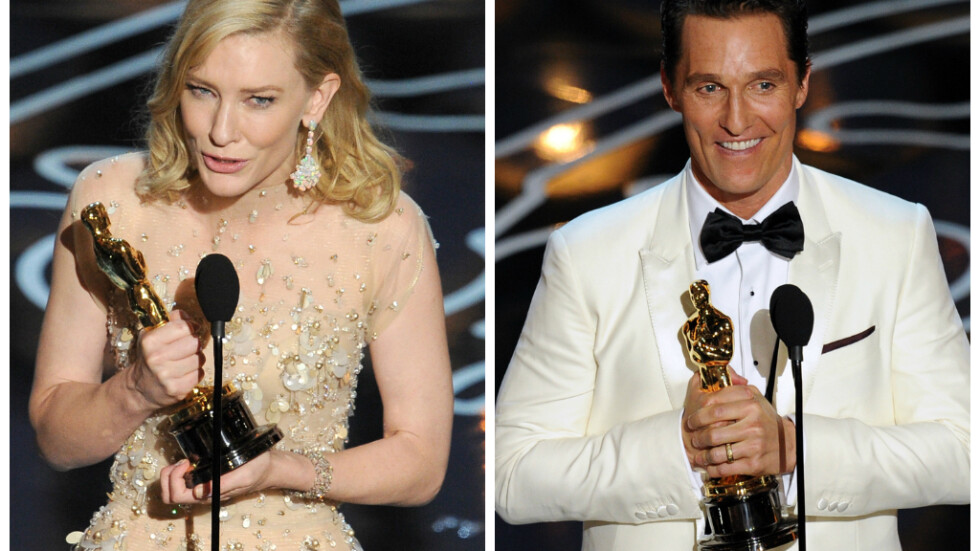 Кейт Бланшет и Матю Макконахи триумфираха в категориите за най-добра актриса и най-добър актьор
