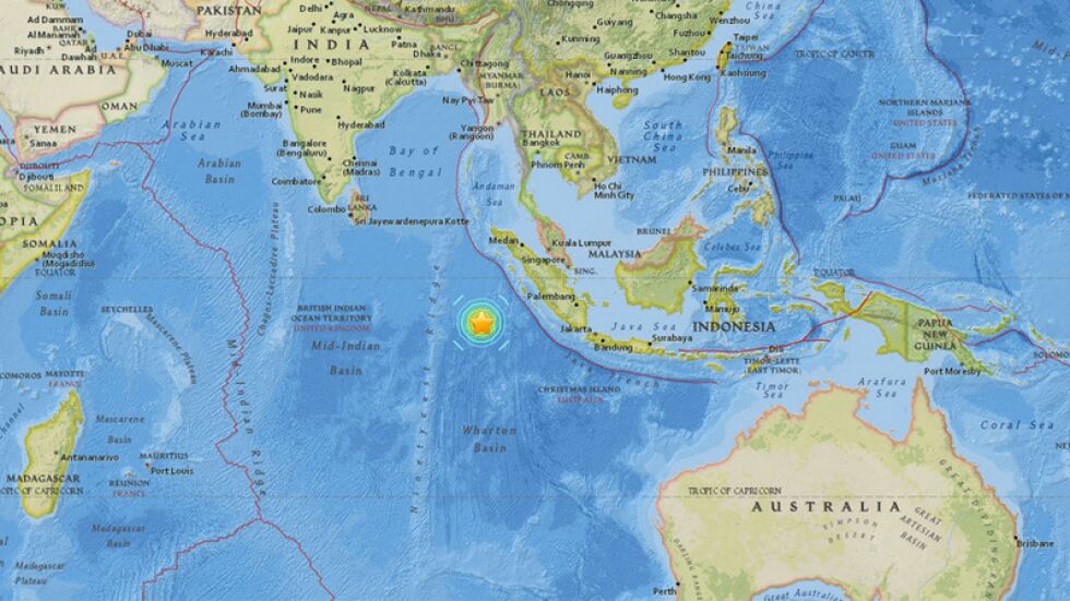 Силно земетресение в Индонезия, няма пострадали
