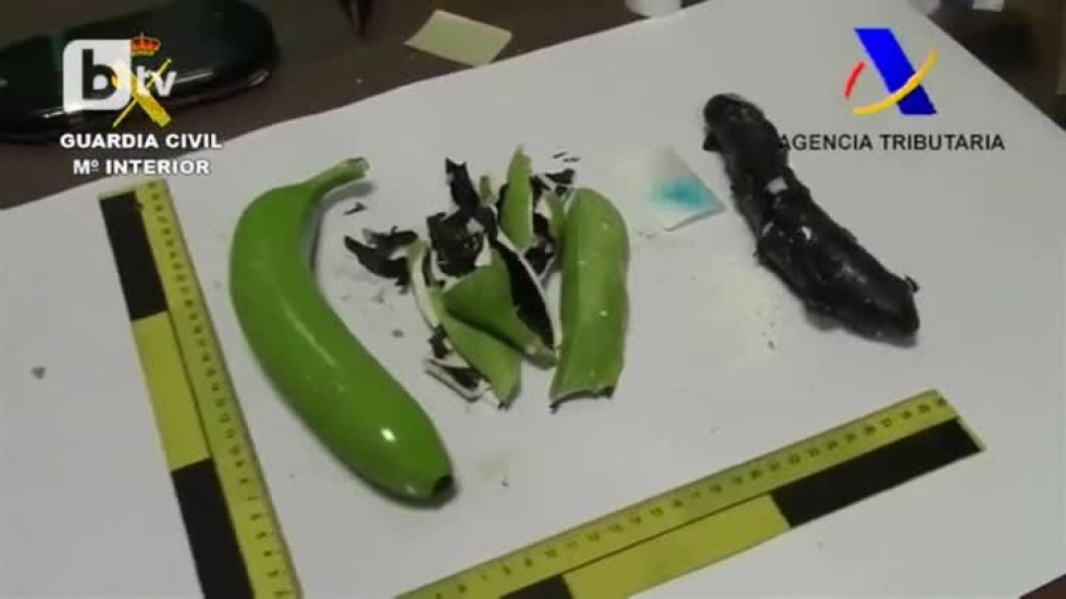 Заловиха наркотик, скрит в банани в Испания (ВИДЕО)