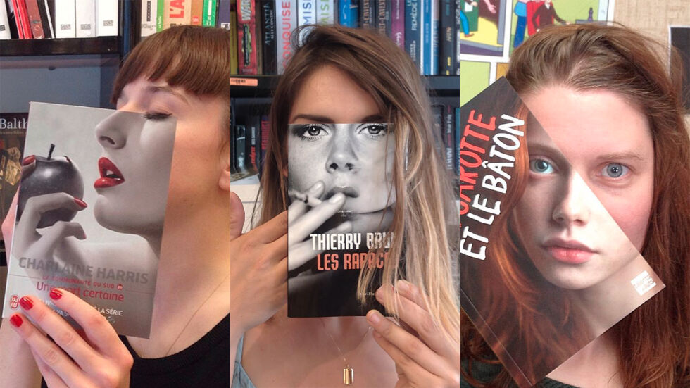 Тази книжарница открива перфектните съвпадения на лица с книги