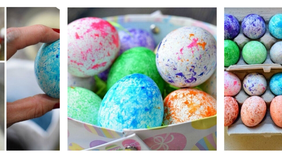 Как да боядисате великденските яйца с обикновен ориз (СНИМКИ)
