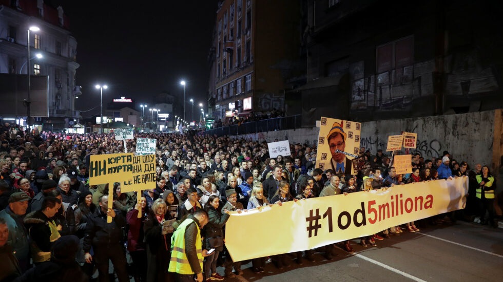 Протестите срещу сръбския президент Александър Вучич продължават