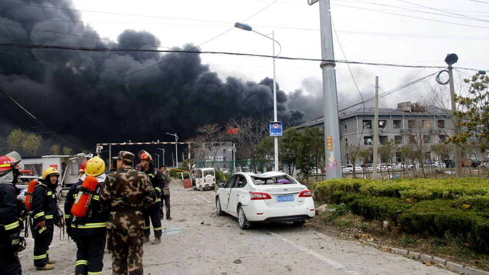 Най-малко 44 са жертвите при взрива в химически завод в Китай