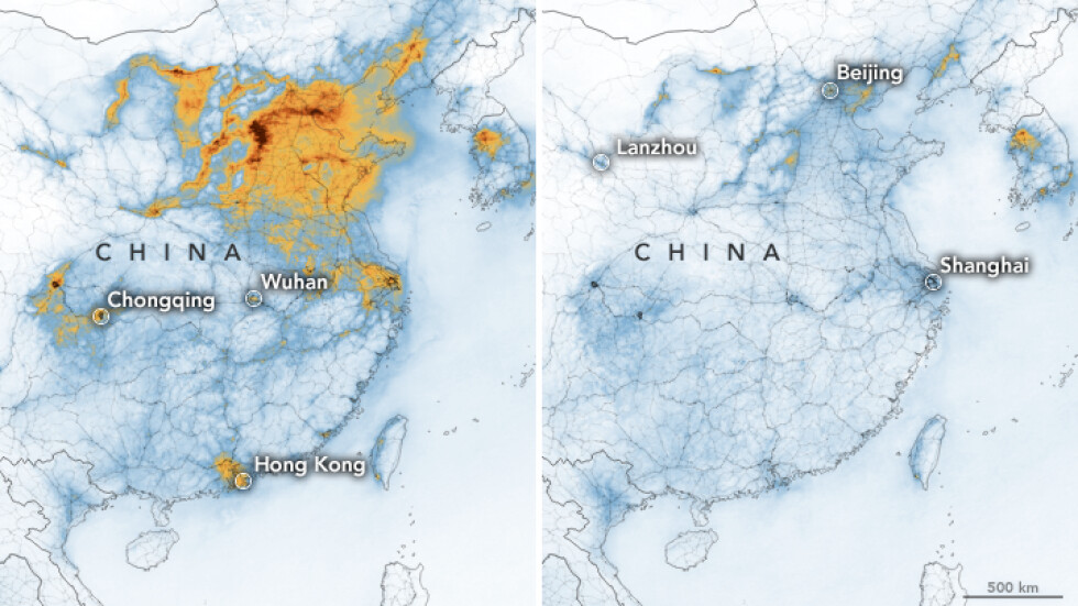 Страничен ефект: Мерките срещу коронавируса прочистиха въздуха над Китай