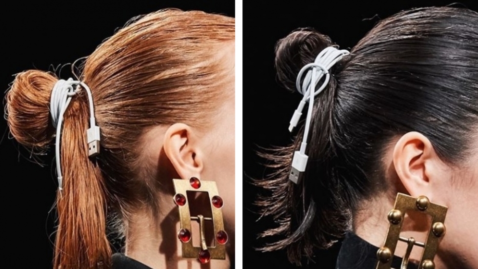 Смарт аксесоар за косата – Balenciaga използва кабели за зареждане