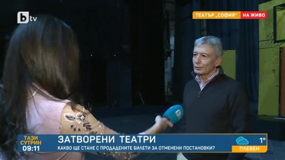 Ириней Константинов: Аз съм против затварянето на театрите