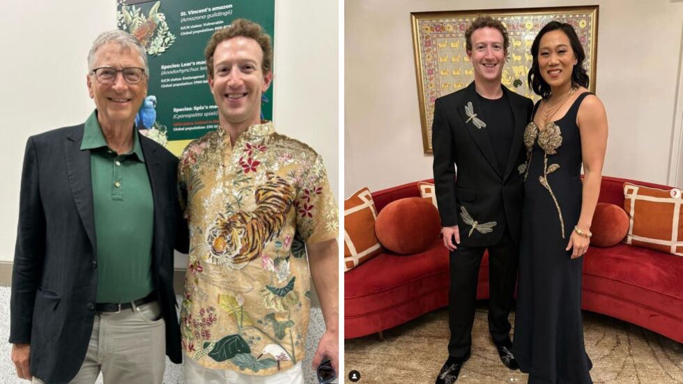 Бил Гейтс към Зукърбърг на сватба на милиардери: "Винаги си бил страхотен в обличането за поводи" (СНИМКИ)