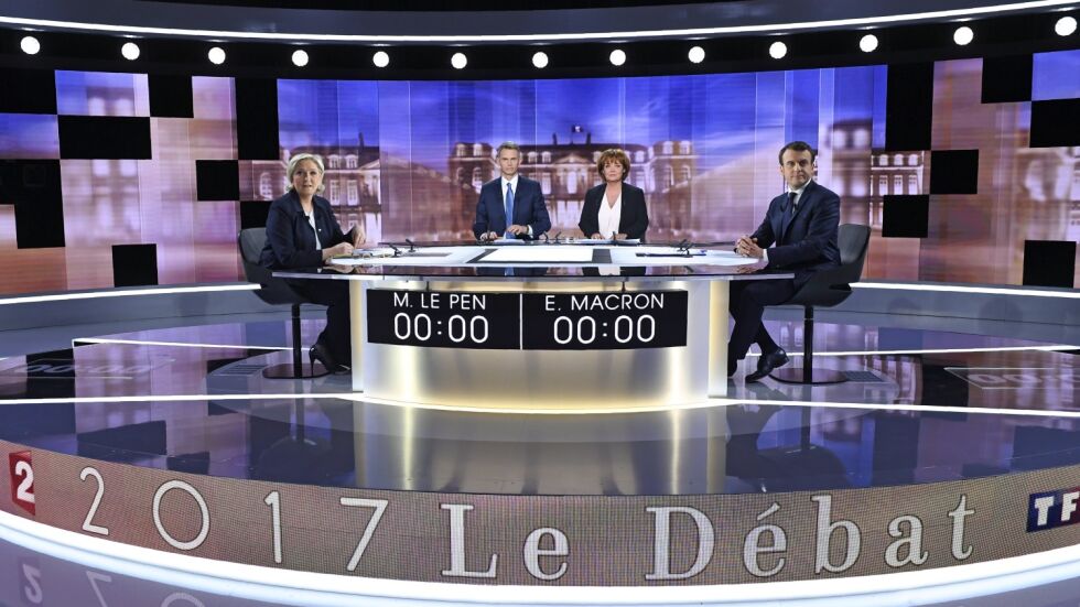 Над 60% от французите: Еманюел Макрон спечели дебата с Льо Пен