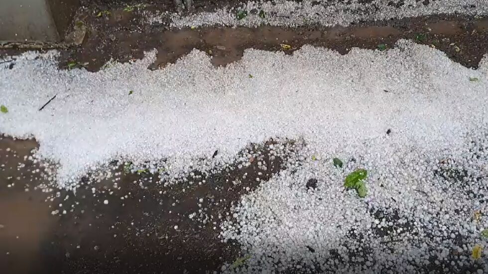 Градушка и пороен дъжд се изсипаха в някои части на страната (ВИДЕО)