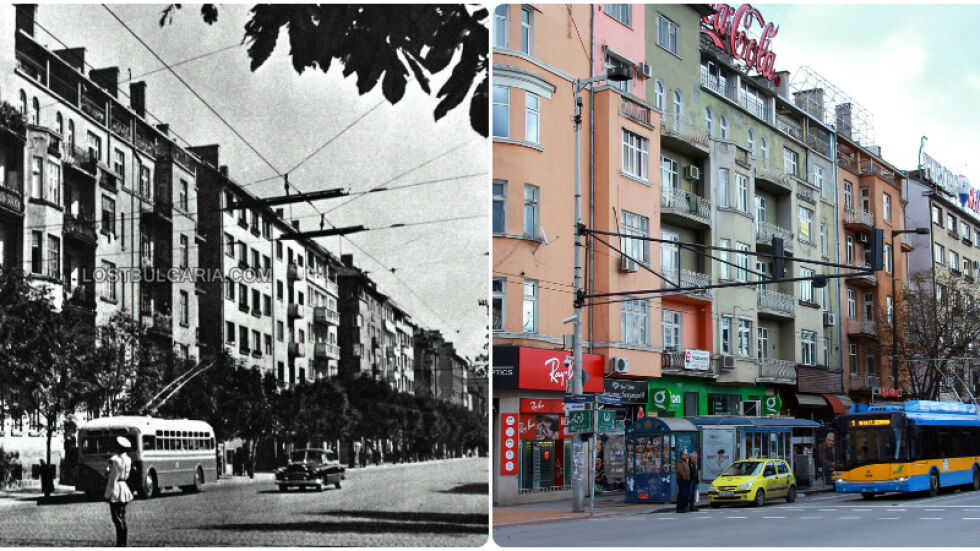 Фотопроект: Променил ли се е булевард "Витоша" за няколко десетилетия