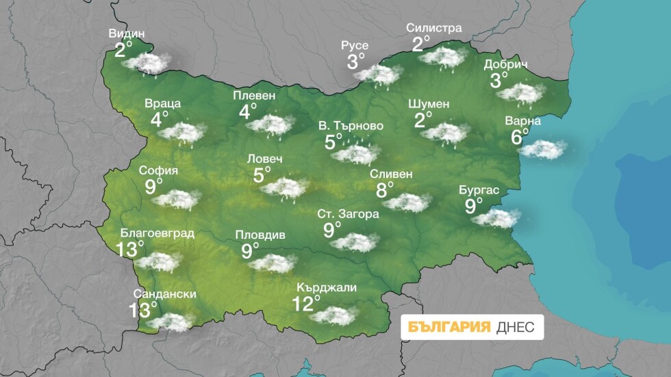 Северна България очаква снеговалежи и снежна покривка 5-10 см 