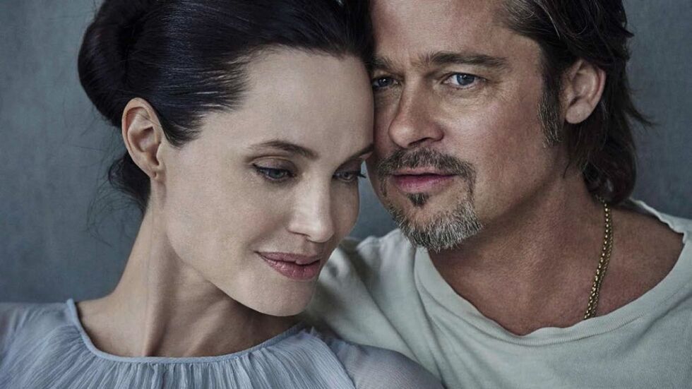 Анджелина Джоли и Брад Пит в романтична фотосесия 