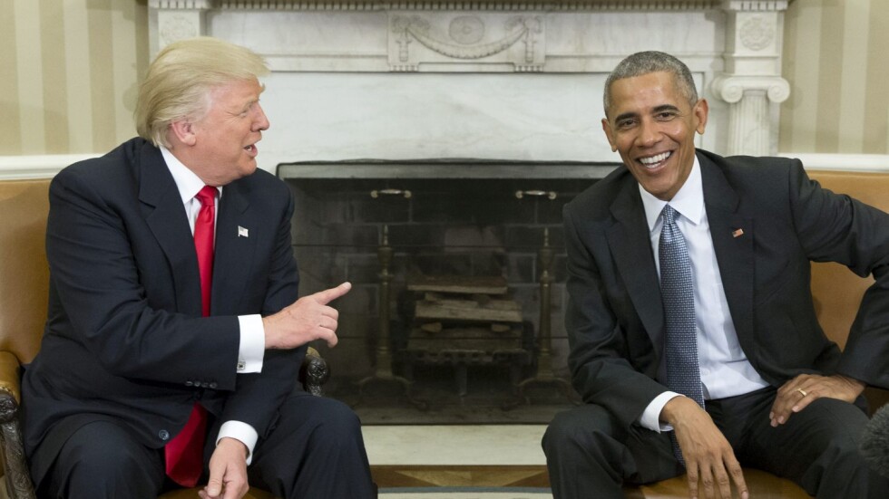 Барак Обама се срещна с Доналд Тръмп и определи разговора като "чудесен" (СНИМКИ)
