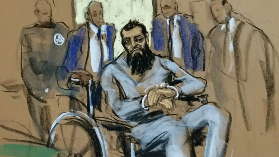 Извършителят на атаката в Манхатън се яви пред съд в Ню Йорк в инвалидна количка 