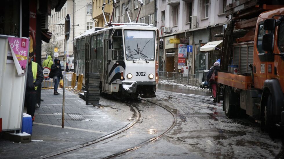 Започна тестът на трамвайното трасе по „Граф Игнатиев”