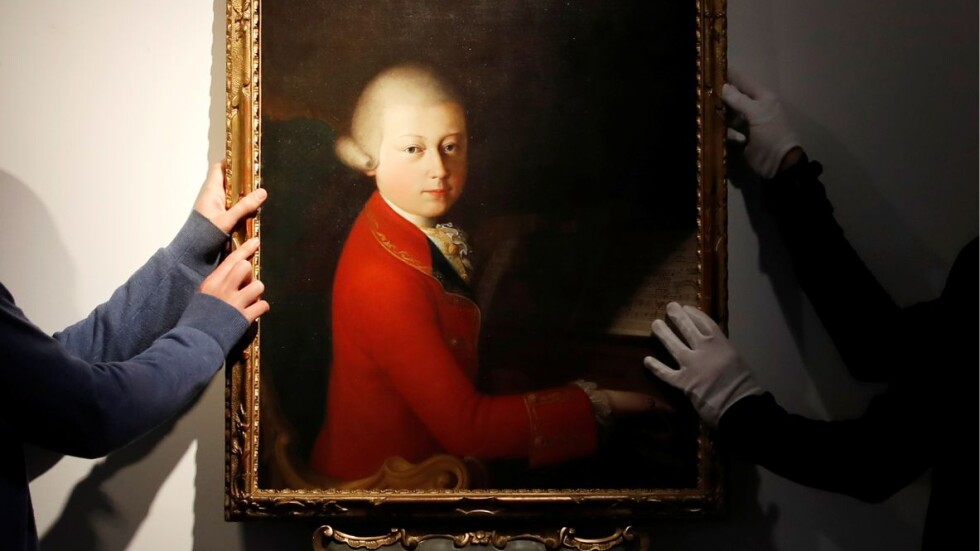 Продават на търг рядък портрет на Моцарт