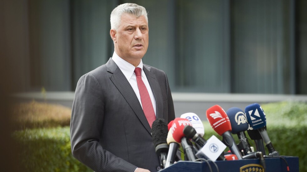 Президентът на Косово Хашим Тачи подаде оставка 