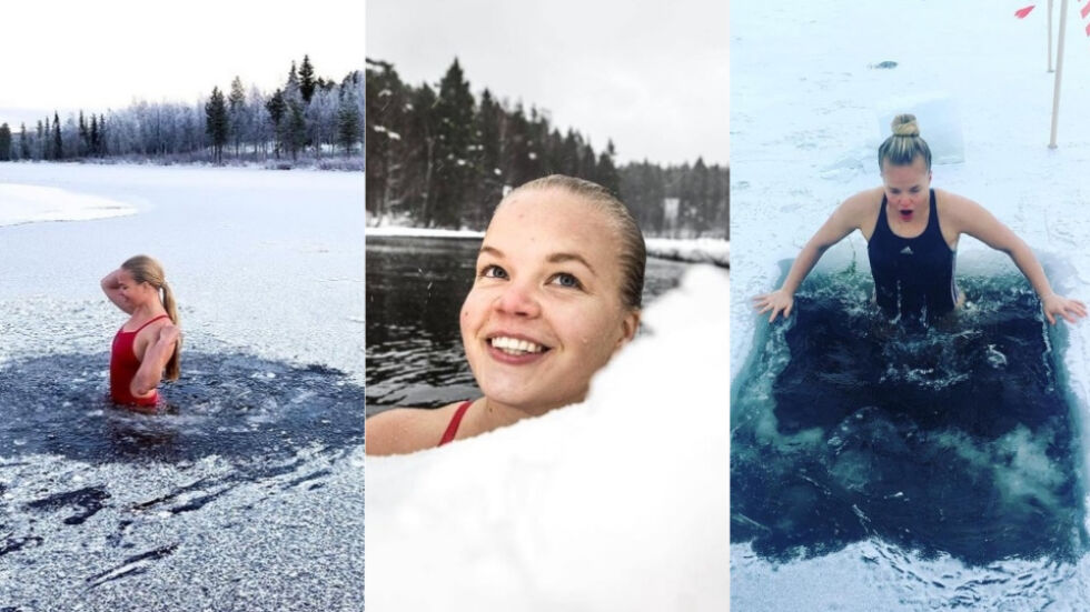 Ледената кралица: русото момиче, което влиза в мразовити води за удоволствие