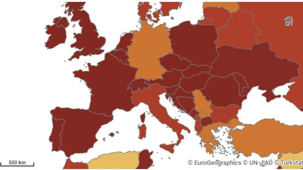 Заразата на Стария континент: Над половината европейски държави попадат в „червената зона“