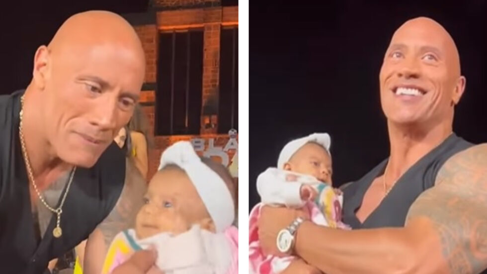 Как Дуейн "Скалата" Джонсън получи бебе на сцената (ВИДЕО)