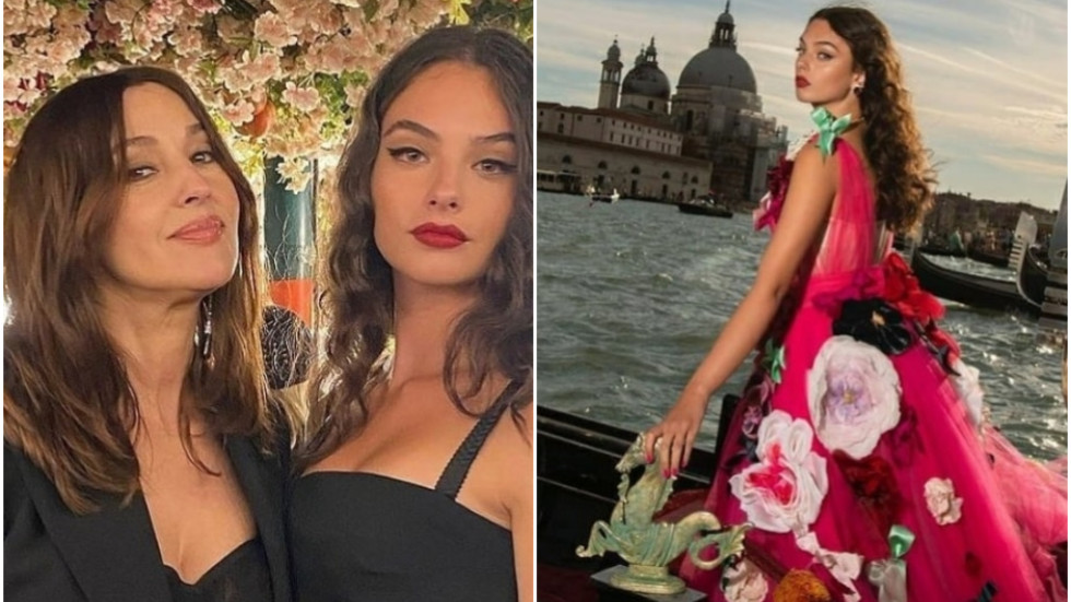 Неземно красива: дъщерята на Моника Белучи дефилира за "Долче и Габана" в разкошна рокля с цветя