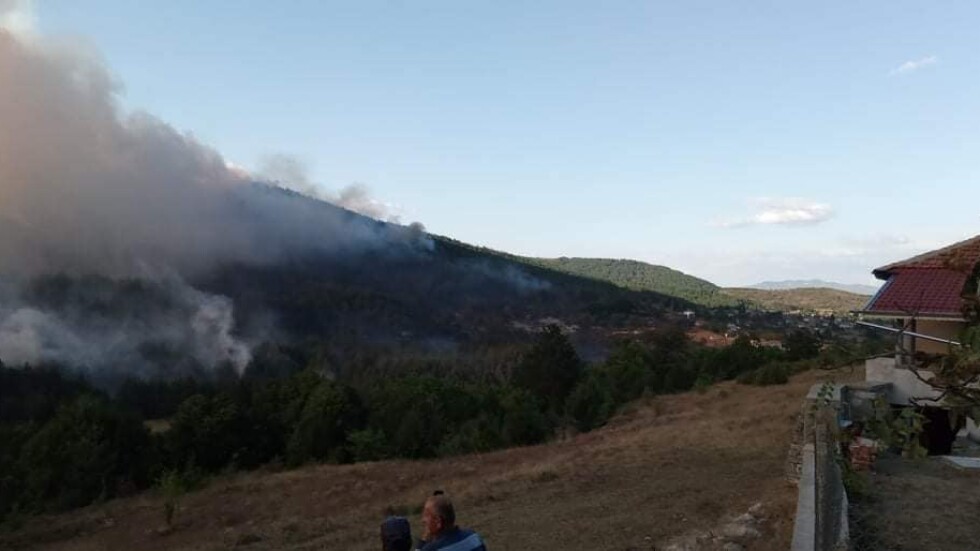 Над 50 души гасят големия горски пожар в община Кирково